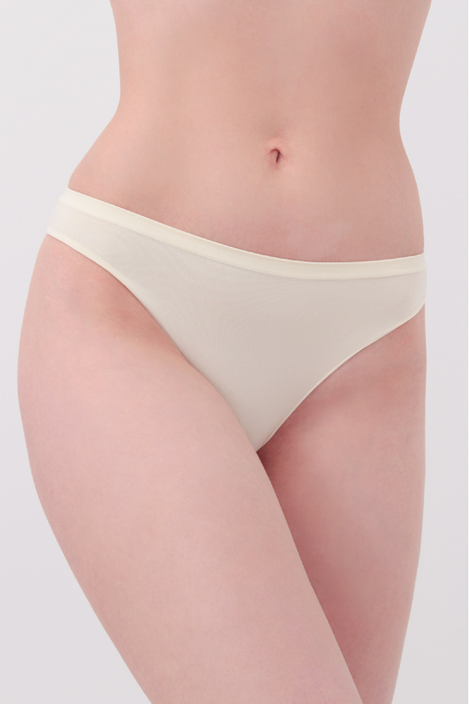 Женские бесшовные трусы бразилиана Brasilian briefs color Giulia (vanilla), желтый