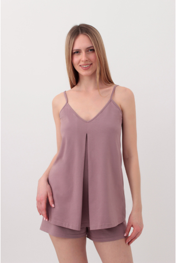Жіноча піжама майка та шортики SEVILLA 6035/010 Giulia (light powder), рожевий Жіноча піжама майка та шортики SEVILLA 6035/010 Giulia (light powder), рожевий