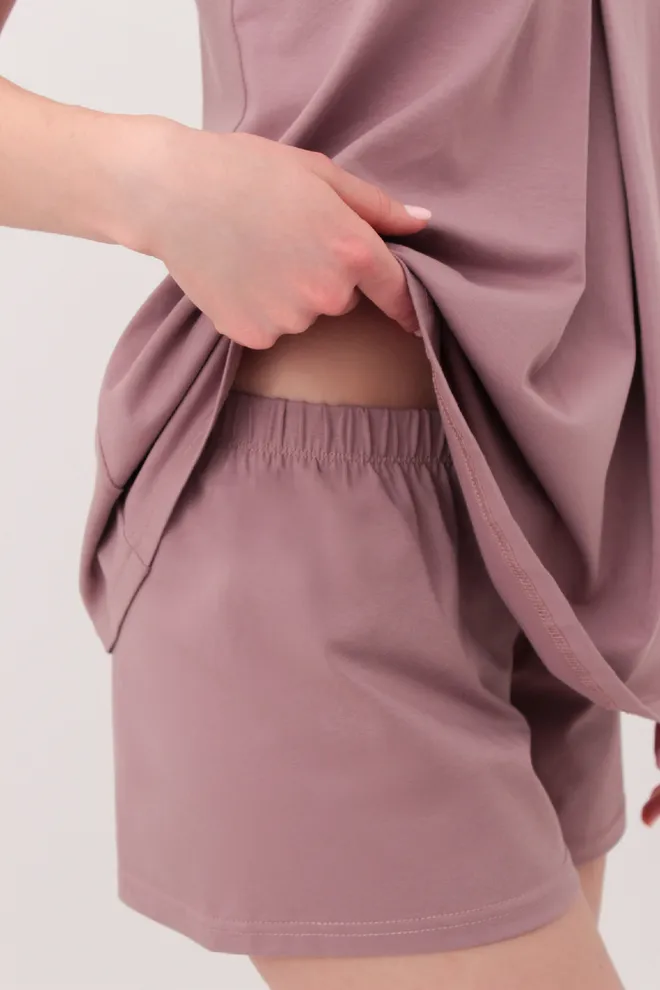 Женская пижама майка и шортики SEVILLA 6035/010 Giulia (light powder), розовый