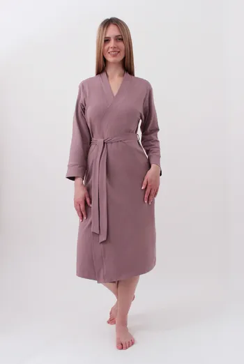 Жіночий халат на запах SEVILLA 7329/010 (light powder), рожевий