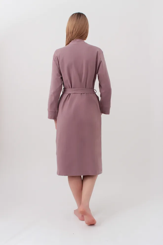 Жіночий халат на запах SEVILLA 7329/010 (light powder), рожевий