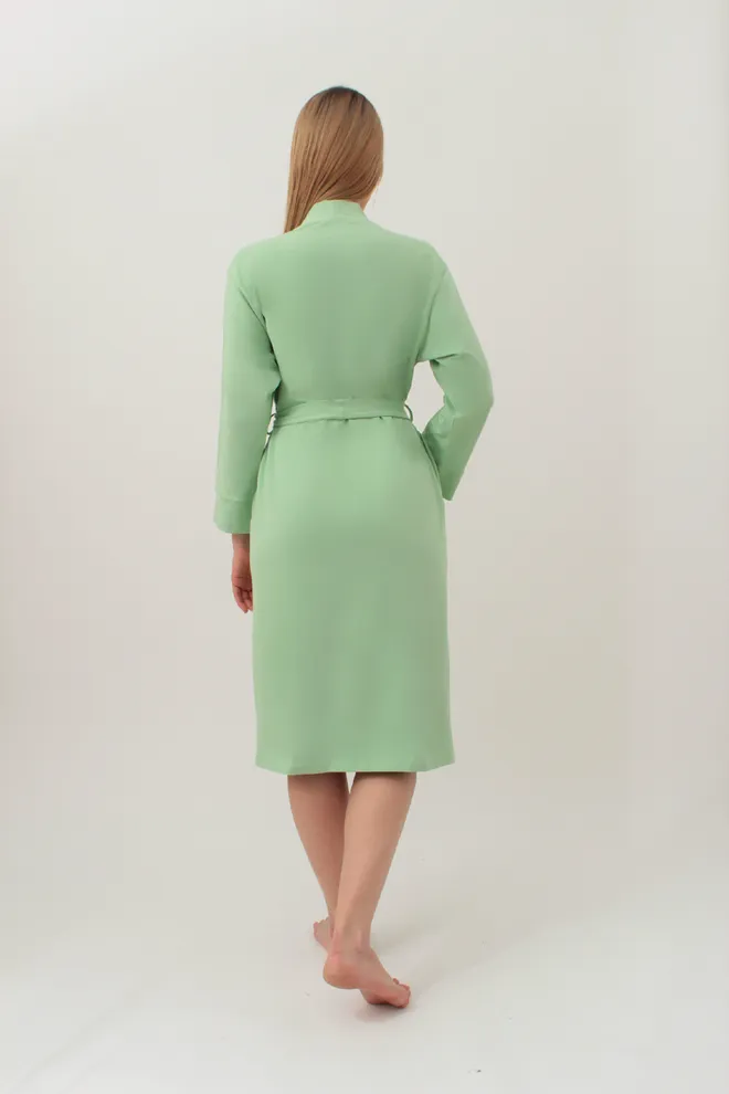 Жіночий халат на запах SEVILLA 7329/010 (light green), зелений