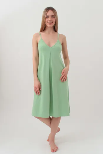 Хлопковая ночная рубашка на бретелях SEVILLA 8016/010 (light green), зеленый Хлопковая ночная рубашка на бретелях SEVILLA 8016/010 (light green), зеленый