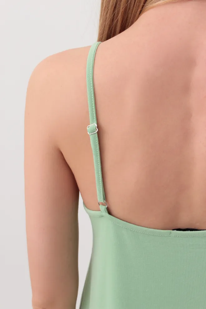 Хлопковая ночная рубашка на бретелях SEVILLA 8016/010 (light green), зеленый