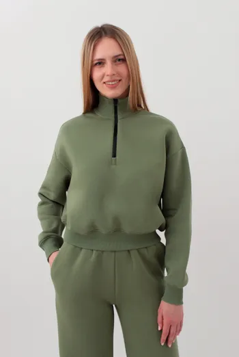 Свитшот на молнии укороченный SPORT STYLE 4416/170 Giulia (olive), зеленый Свитшот на молнии укороченный SPORT STYLE 4416/170 Giulia (olive), зеленый