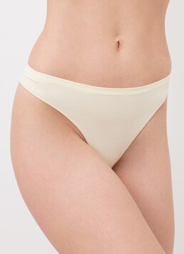 Женские бесшовные трусы стринги String briefs color Giulia (vanilla), жёлтый