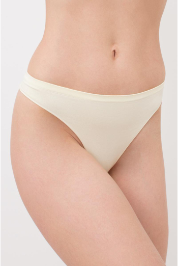 Женские бесшовные трусы стринги String briefs color Giulia (vanilla), жёлтый