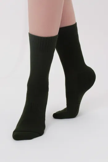 Шкарпетки жіночі спортивні Ws3 terry sport 006 Giulia (khaki), зелений