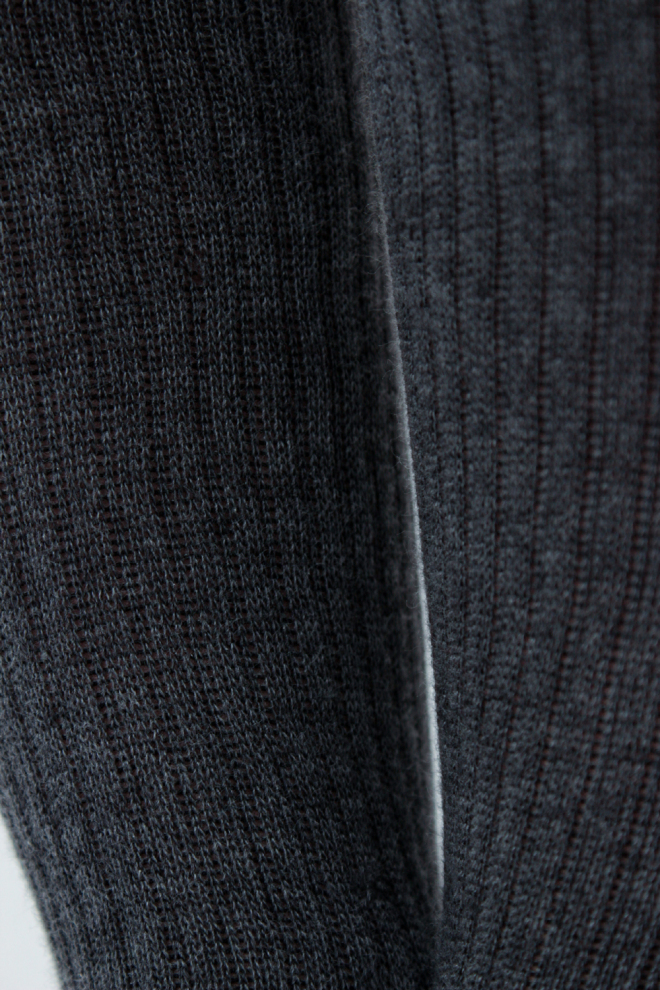Шкарпетки жіночі високі в рубчик WS4 rib Giulia (dark grey melange) сірий