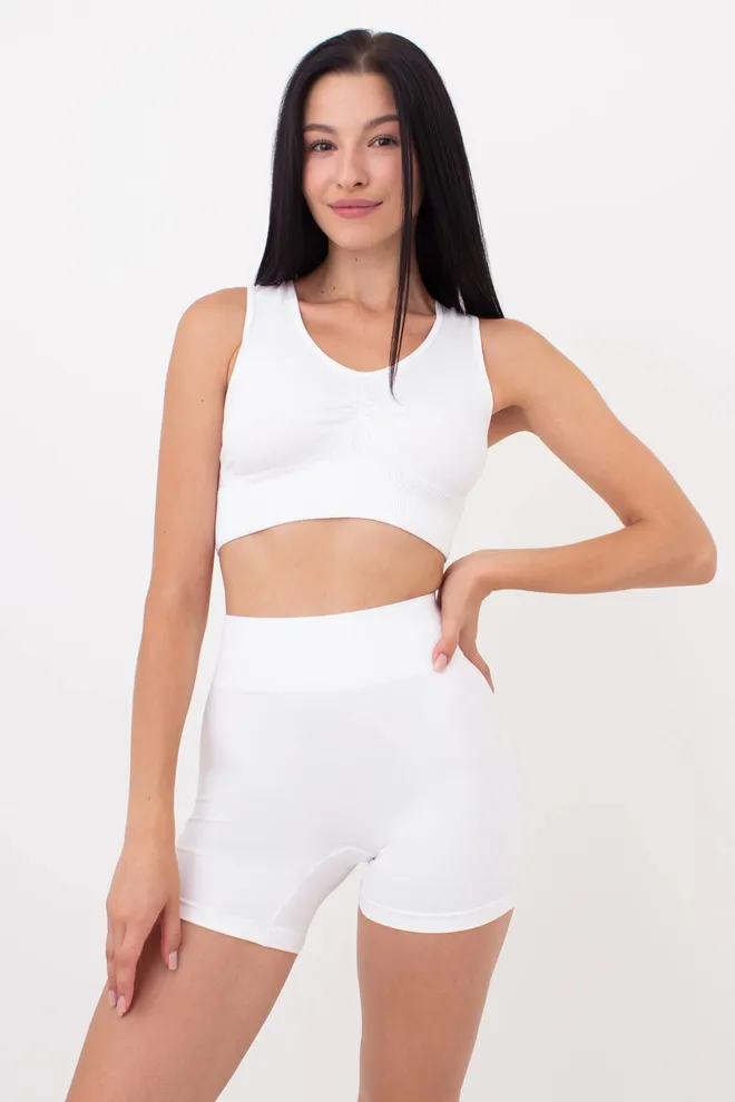 Бесшовные шорты SHORTS SPORT SHAPE MELANGE (white), белый