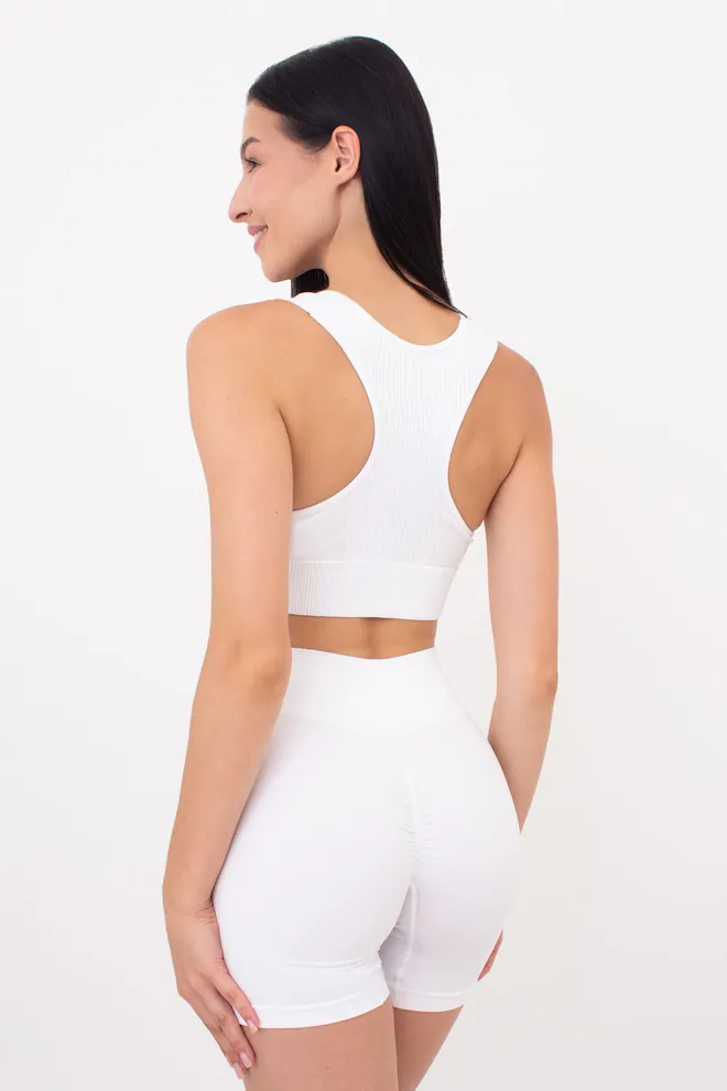 Безшовний топ TOP SPORT SHAPE MELANGE (white), білий
