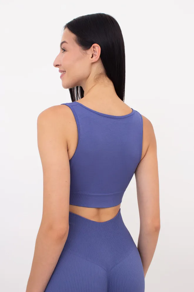 Безшовний топ з push-up TOP SHAPE Giulia (marlin), синій