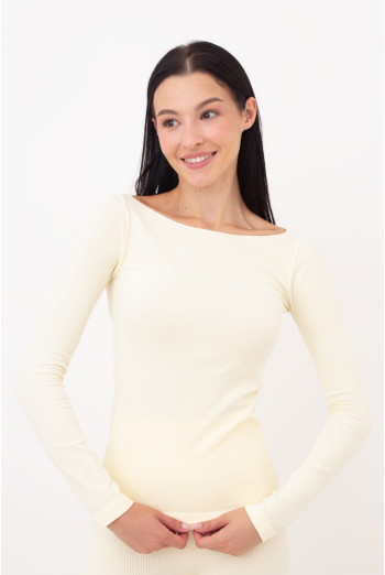 Жіночий лонгслів безшовний LONGSLEEVE GIULIA x Lichi by Lichi (milk), жовтий Жіночий лонгслів безшовний LONGSLEEVE GIULIA x Lichi by Lichi (milk), жовтий