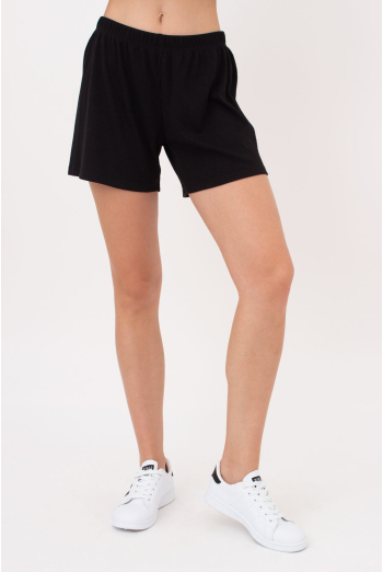 Шорты женские в рубчик RIB 4209/010 Giulia (black), черный Шорты женские в рубчик RIB 4209/010 Giulia (black), черный