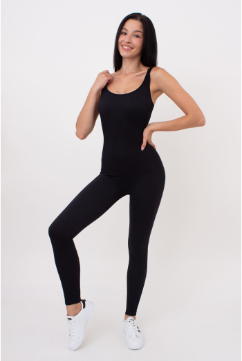 Жіночий комбінезон в рубчик JUMPSUIT RIB CO GIULIA x Lichi by Lichi (black), чорний