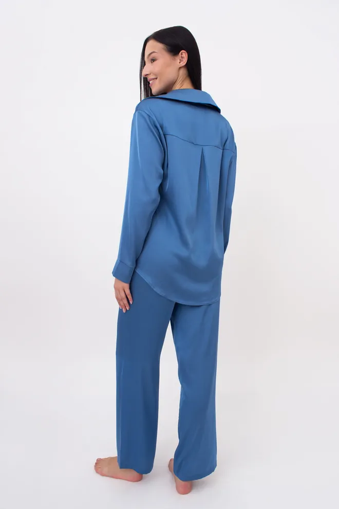 Шовкова піжама HELENA 5508/050 Giulia (light blue), блакитний