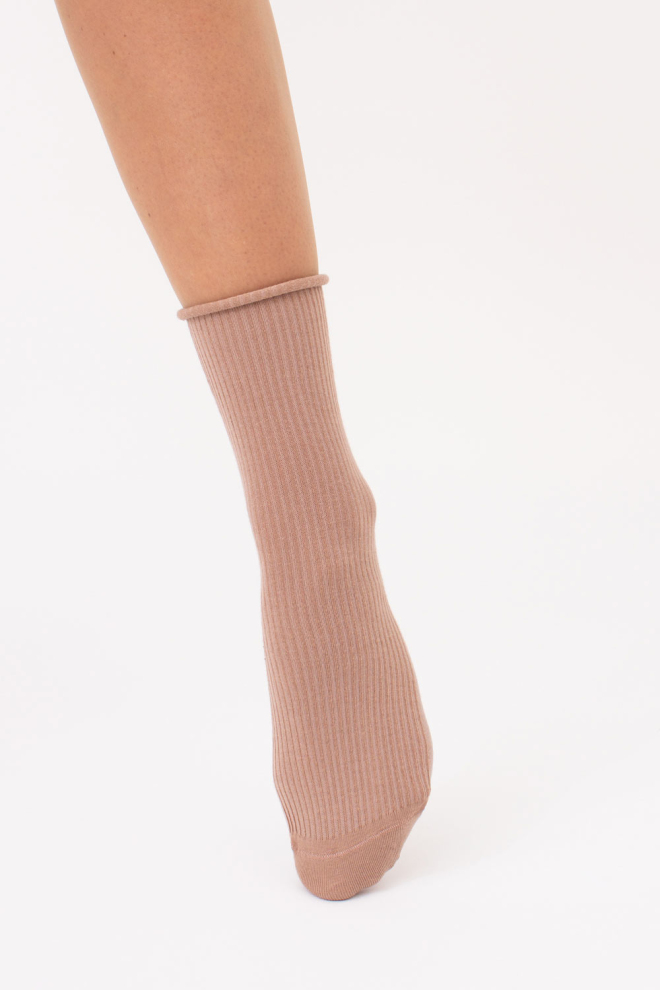 Жіночі шкарпетки в рубчик WS3 FASHION 060 Giulia (chantarel), бежевий