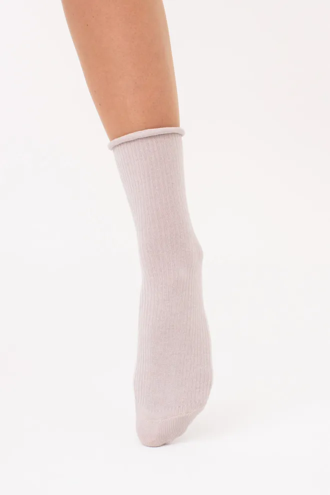Жіночі шкарпетки в рубчик WS3 FASHION 060 Giulia (moonlight), бежевий