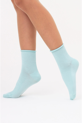 Жіночі шкарпетки в рубчик WS3 FASHION 060 Giulia (pastel turquoise), зелений