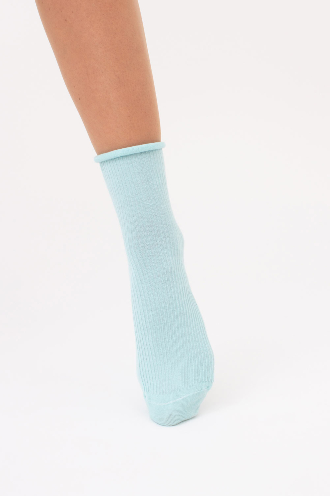 Жіночі шкарпетки в рубчик WS3 FASHION 060 Giulia (pastel turquoise), зелений