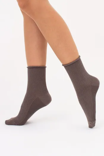 Женские носки в рубчик WS3 FASHION 060 Giulia (haze), коричневый Женские носки в рубчик WS3 FASHION 060 Giulia (haze), коричневый