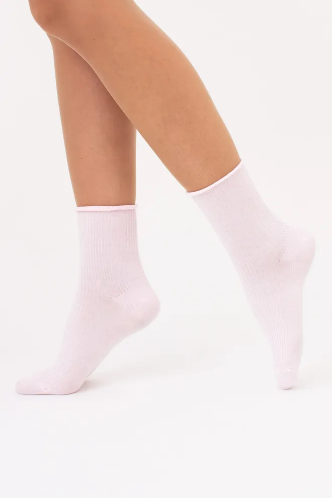 Женские носки в рубчик WS3 FASHION 060 Giulia (blushing bride), розовый