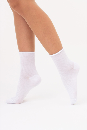 Жіночі шкарпетки в рубчик WS3 FASHION 060 Giulia (white), білий