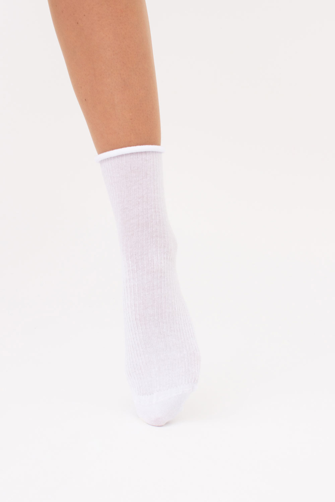 Жіночі шкарпетки в рубчик WS3 FASHION 060 Giulia (white), білий
