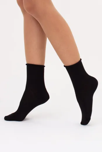 Жіночі шкарпетки в рубчик WS3 FASHION 060 Giulia (black), чорний