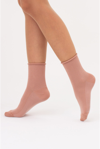 Жіночі шкарпетки в рубчик WS3 FASHION 060 Giulia (roe buck), бежевий