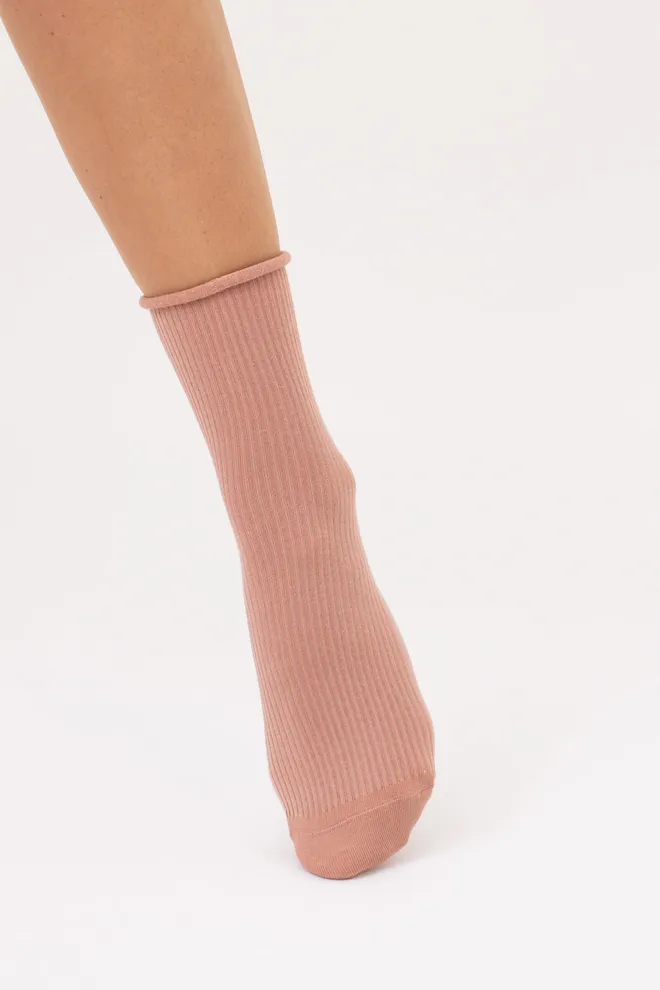 Жіночі шкарпетки в рубчик WS3 FASHION 060 Giulia (roe buck), бежевий