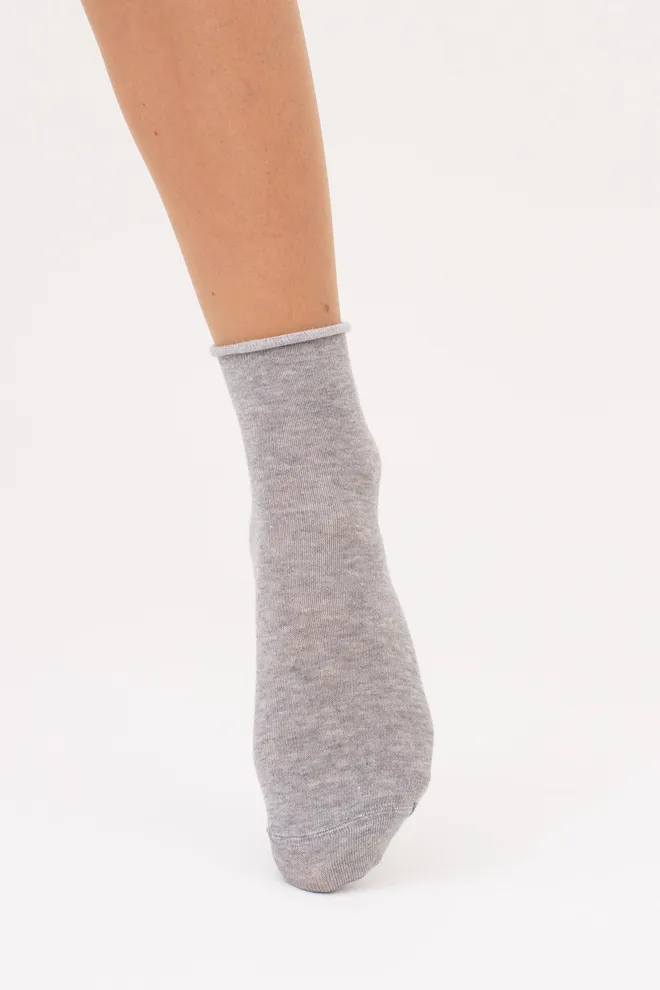 Жіночі шкарпетки класичні без резинки WS2 CLASSIC FREE Giulia (light grey melange), сірий