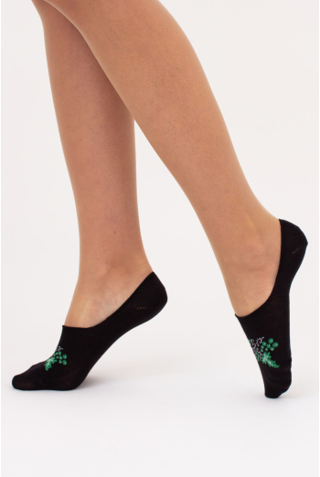 Хлопковые женские подследники с рисунком винограда WF1 UKR 2406 Giulia (black), черный Хлопковые женские подследники с рисунком винограда WF1 UKR 2406 Giulia (black), черный