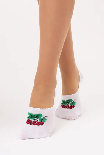 Хлопковые женские подследники с калиной WF1 UKR 2401 (white), белый