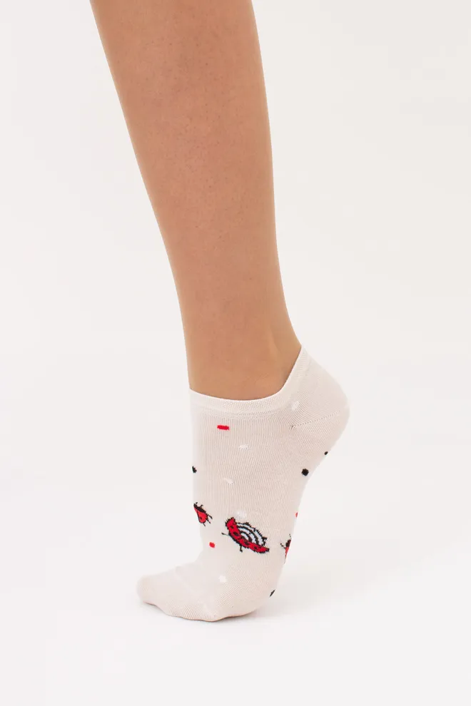 Шкарпетки жіночі короткі WS1 FASHION SET 2405 classic Giulia 2 пари (panna), бежевий