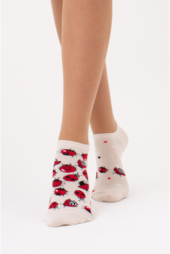 Носки женские короткие WS1 FASHION SET 2405 classic Giulia 2 пари (panna), бежевый Носки женские короткие WS1 FASHION SET 2405 classic Giulia 2 пари (panna), бежевый