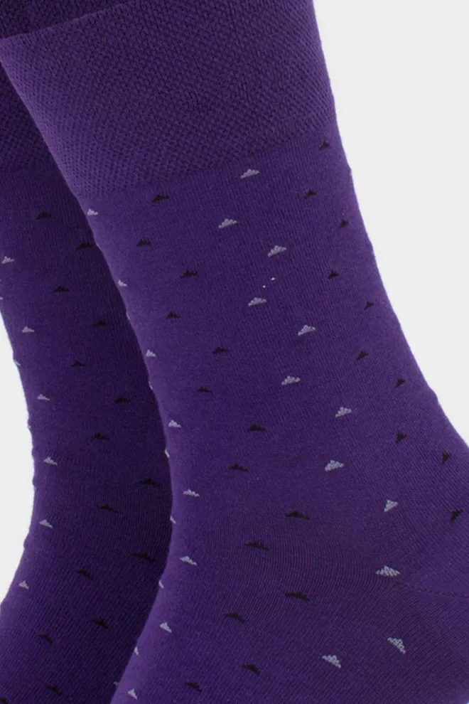 Шкарпетки чоловічі високі з малюнком MS3 BASIC 2401 GIULIA (violet indigo), фіолетовий