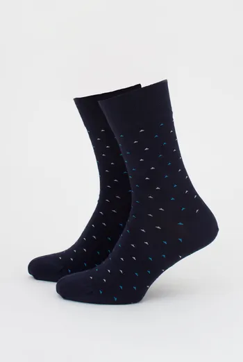 Шкарпетки чоловічі високі з малюнком MS3 BASIC 2401 GIULIA (navy), синій Шкарпетки чоловічі високі з малюнком MS3 BASIC 2401 GIULIA (navy), синій