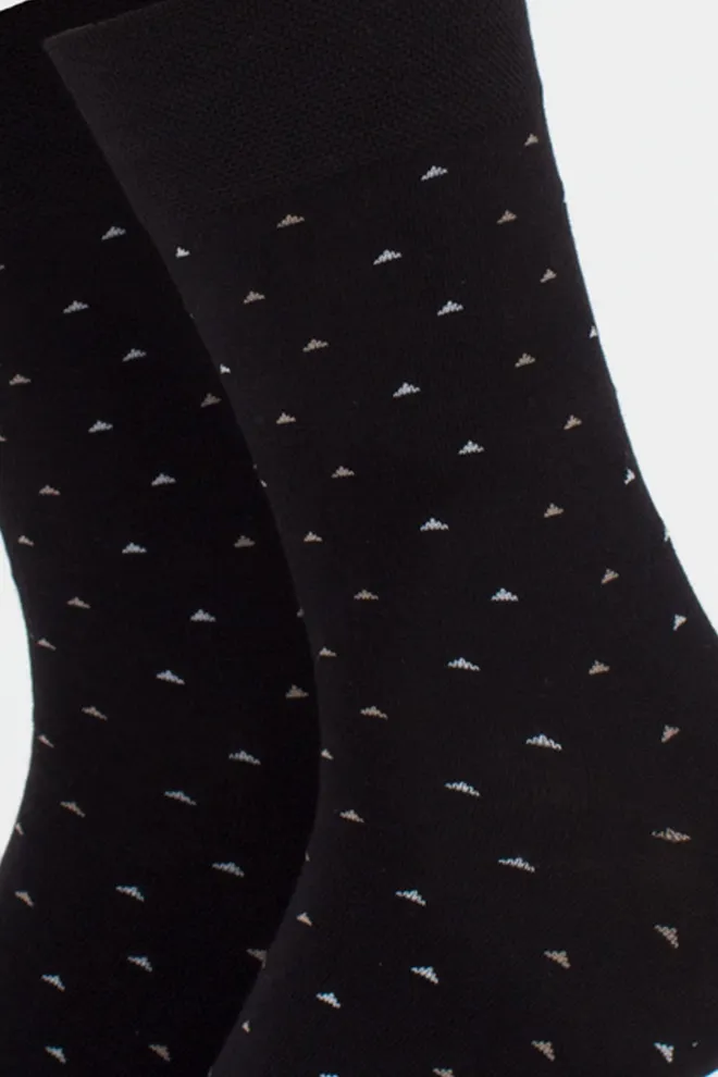 Шкарпетки чоловічі високі з малюнком MS3 BASIC 2401 GIULIA (black), чорний