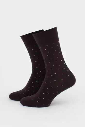 Шкарпетки чоловічі високі з малюнком MS3 BASIC 2401 GIULIA (caffe), коричневий Шкарпетки чоловічі високі з малюнком MS3 BASIC 2401 GIULIA (caffe), коричневий