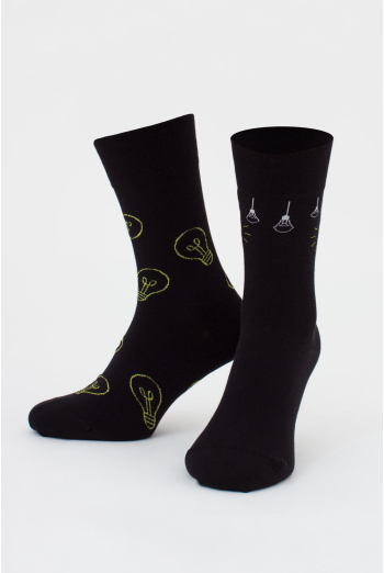 Мужские носки с лампочками, набор из 2 пар MS3 FASHION SET 5 (пак х2) Giulia (black), черный Мужские носки с лампочками, набор из 2 пар MS3 FASHION SET 5 (пак х2) Giulia (black), черный