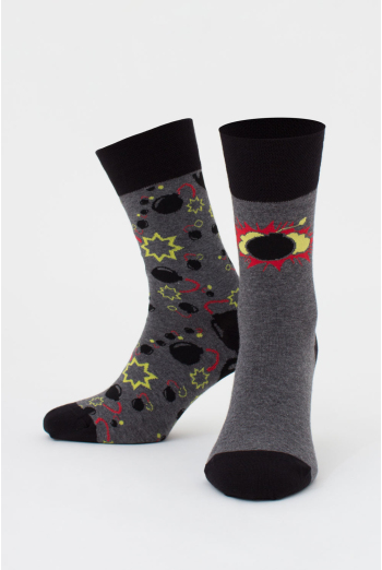 Мужские носки с бомбочками, набор из 2 пар MS3 FASHION SET 4 (пак х2) Giulia (dark grey melange), серый Мужские носки с бомбочками, набор из 2 пар MS3 FASHION SET 4 (пак х2) Giulia (dark grey melange), серый