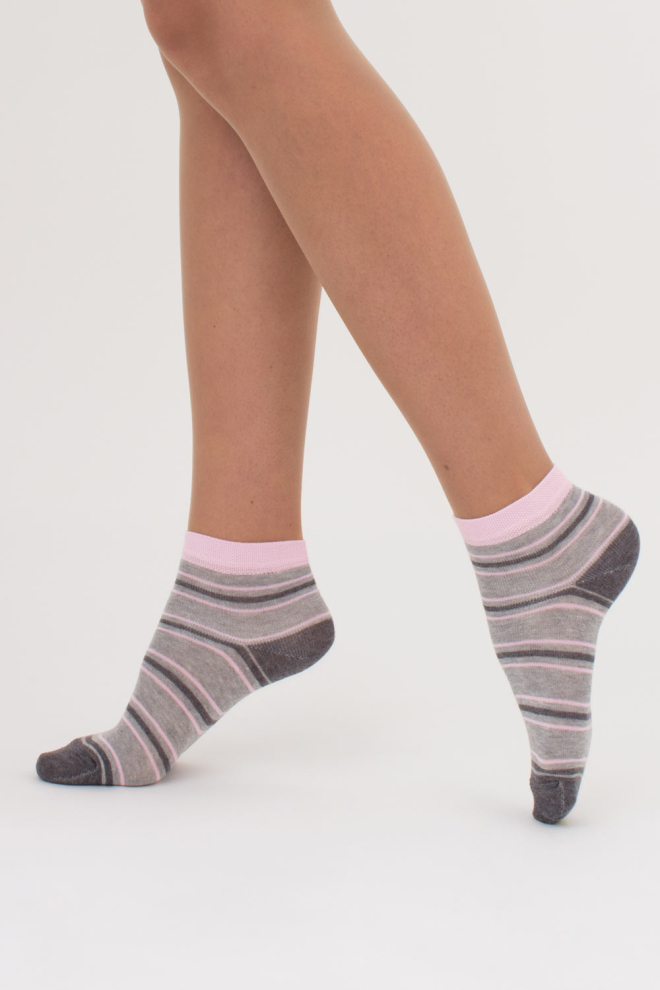 Жіночі шкарпетки набір з 5 пар WS2 SET 6  (pearl/light grey melange/dark grey melange), рожевий/сірий