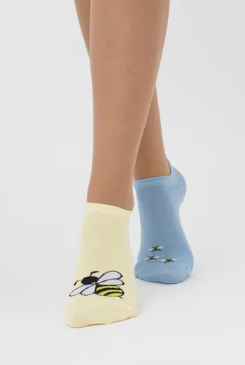 Жіночі шкарпетки набір з 2 пар WS1 FASHION SET 2401 Giulia (blue/yellow), блакитний/жовтий