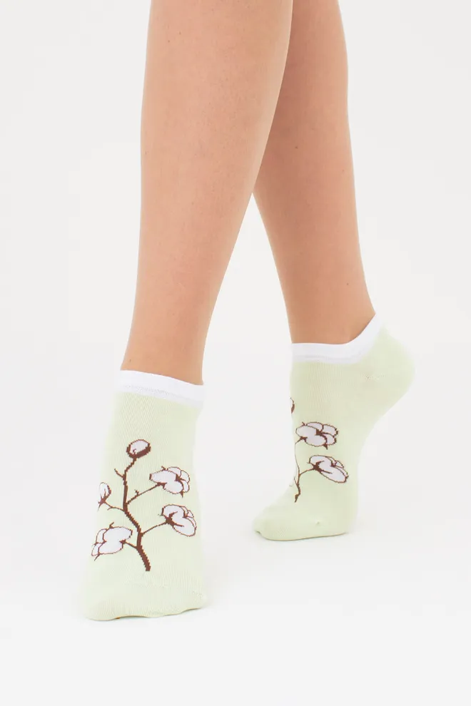 Набір з 2-х пар жіночих шкарпеток з гілочкою бавовни WS1 FASHION SET 2403 (пак х2) Giulia (green), зелений