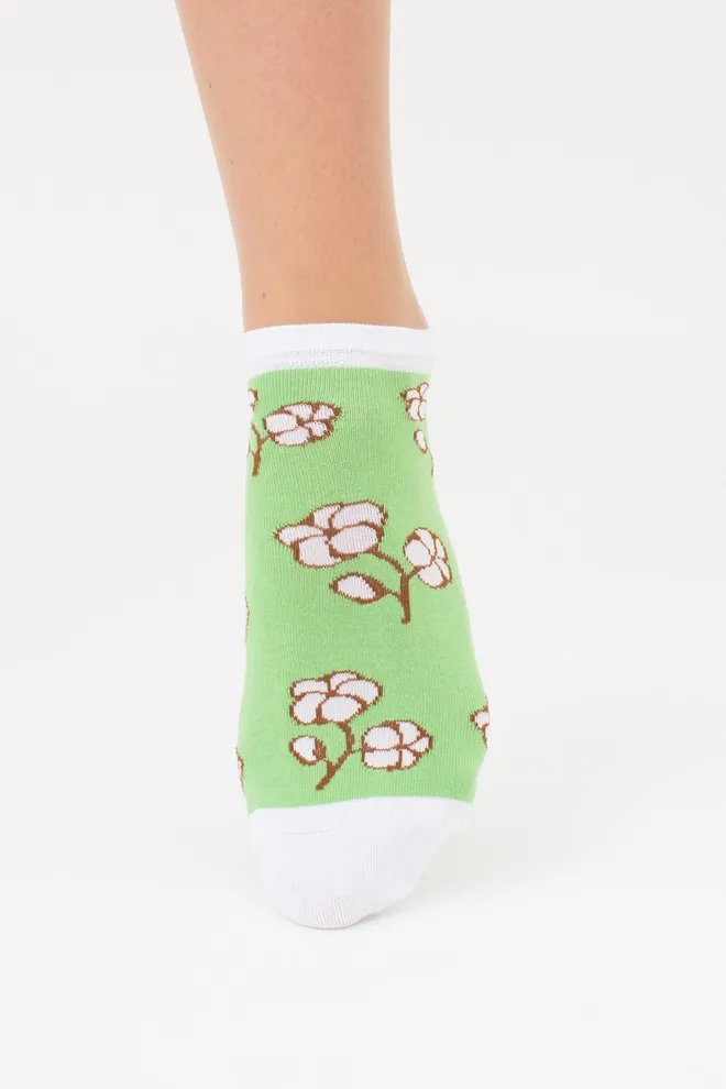 Набір з 2-х пар жіночих шкарпеток з гілочкою бавовни WS1 FASHION SET 2403 (пак х2) Giulia (green), зелений