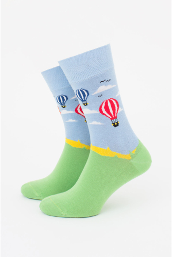 Мужские носки с рисунком воздушных шаров MS3 BRIGHT 2406 Giulia (baby blue), голубой Мужские носки с рисунком воздушных шаров MS3 BRIGHT 2406 Giulia (baby blue), голубой