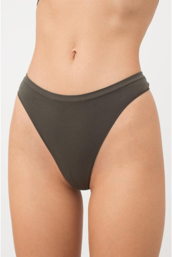 Жіночі безшовні труси стрінги STRING BRIEFS COLOR Giulia (khaki), зелений