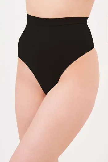 Женские бесшовные трусы стринги моделирующие STRING HIGH WAIST MODELLING Giulia (black), черный