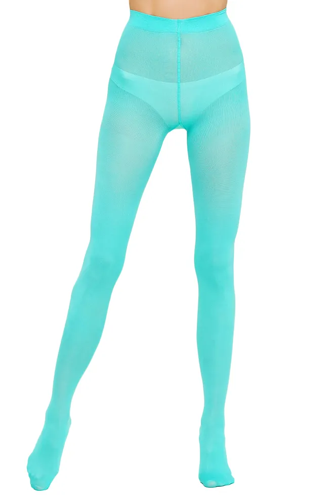 Колготки кольорові Samba 40 den Giulia (neo mint), блакитний